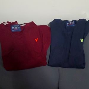 Men's American Eagle V-Neck Sweater Bundle
